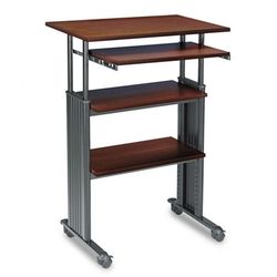 NEW Safco Cherry Adjustable Stand Up Work Station
