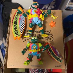 Sewer Surfer Mikey Super 7 & Playmates