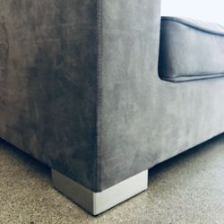 Custom Velvet Chaise Lounge Chair