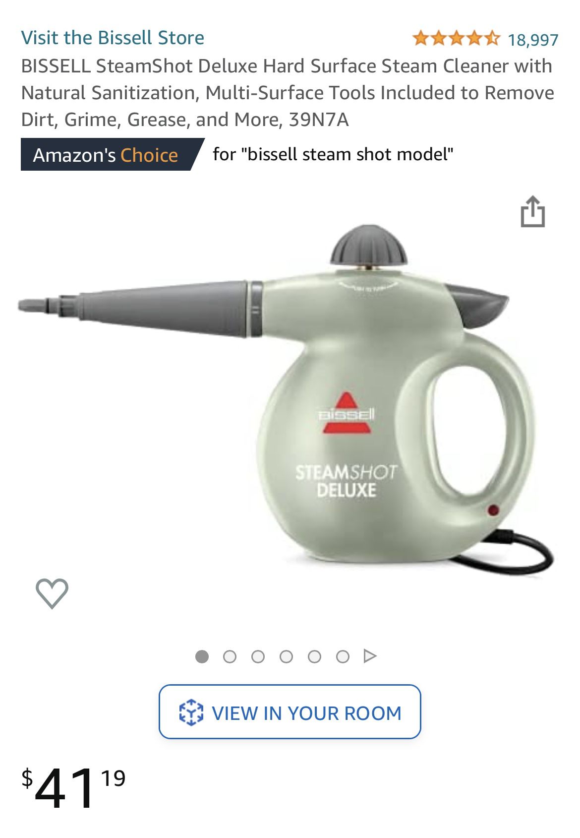 BISSELL SteamShot Deluxe Hard Surface Steam Cleaner 