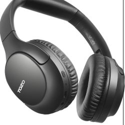  Bluetooth 5.4 Over Ear Headphones, ENC Call Noise Cancelling Mic, Foldable Wireless Headset, 70H Playback, Deep Bass Stereo Sound, C