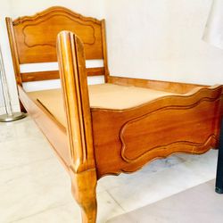 Two Set  Of Matching Solid Wood Oak! Each Twin Bed $99