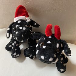 Spotted dog & bull stuffed animals