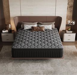 QUEEN 12” Cooling Hybrid Mattress In A Box-Medium Firm-Gel Memory Foam+Pocket Springs $200