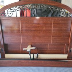 King headboard and footboard, Dresser and mirror, and King Box spring for free