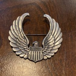 Vintage Sterling US Army Air Corps Civilian Pilot Instructor Hat Pin 