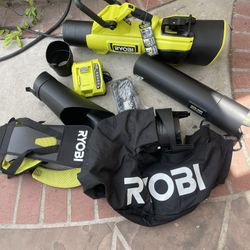RYOBI 40V HP Brushless 100 MPH 600 CFM Cordless Leaf Blower/Mulcher/Vacuum with (1) 4.0 Ah Batteries and Charger