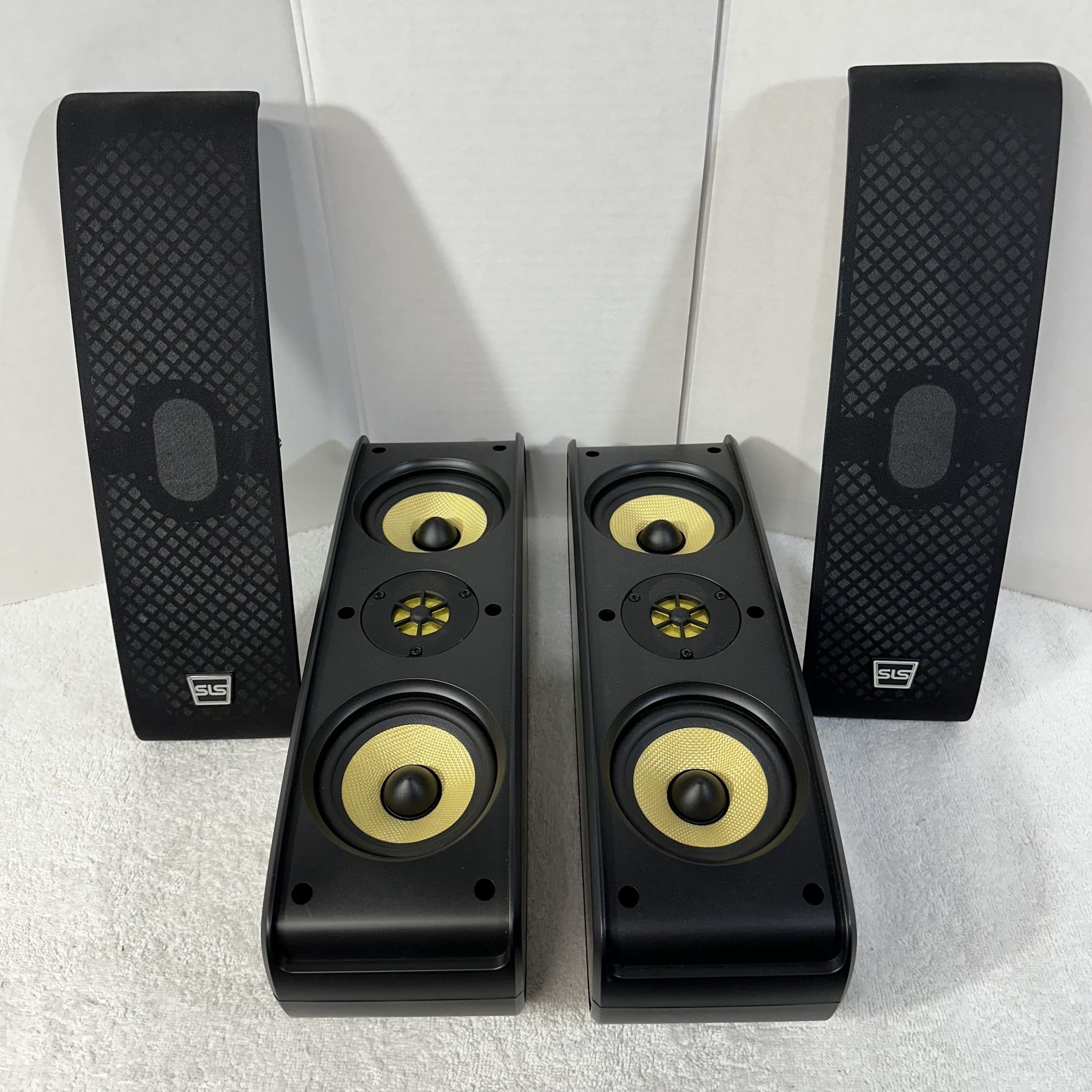 SLS QG5000 Surrounds (pair) and Center Channel Speakers (rare