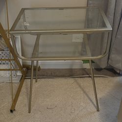Gold And Glass Side Table