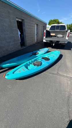 2 Lifetime kayaks for sale with paddles