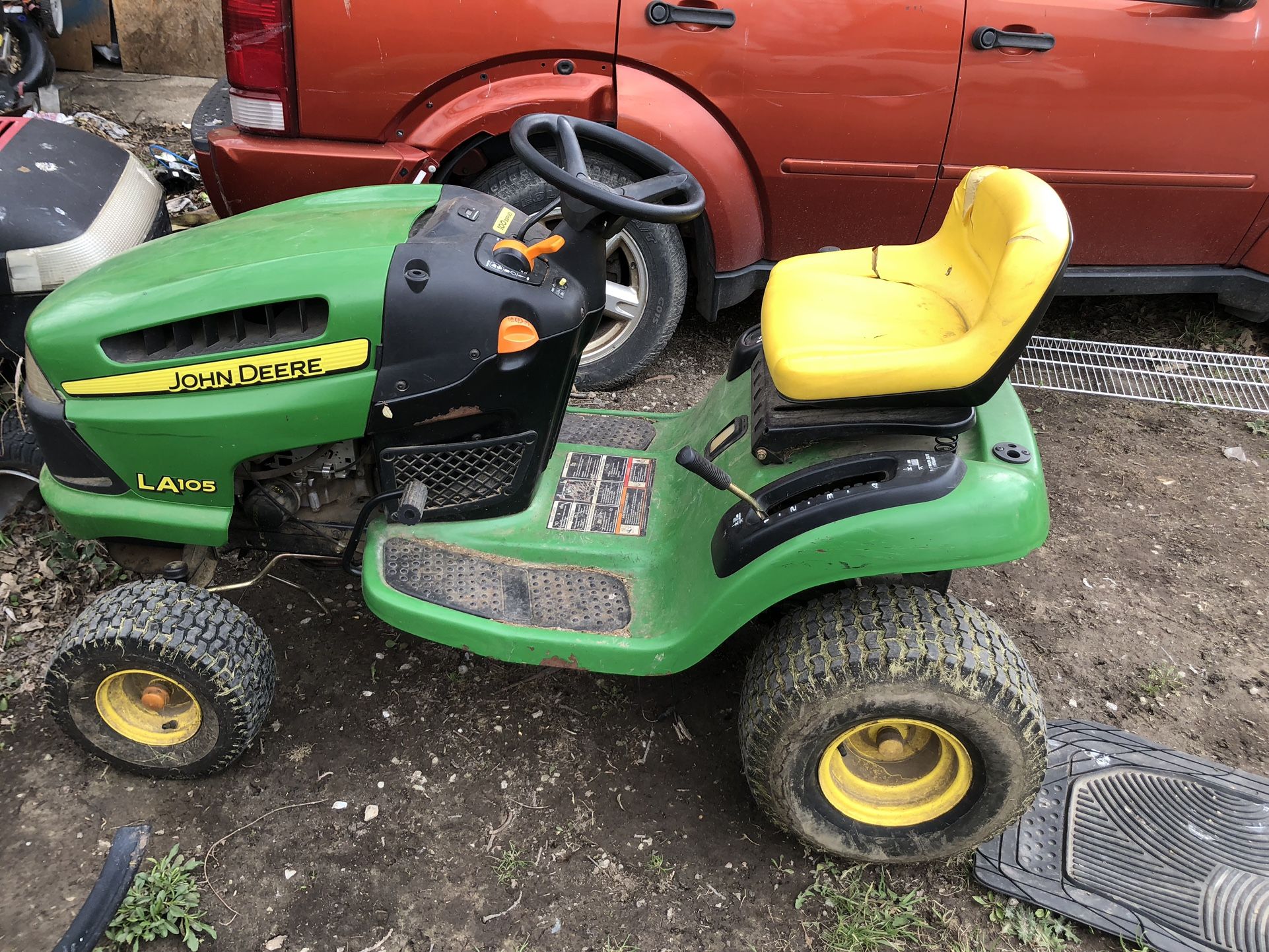 John Deere riding lawnmower
