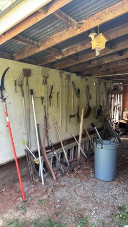 Lot of garden tools