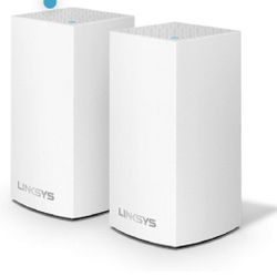 Linksys Velop Mesh Home WiFi System, 3,000 Sq. ft Coverage, 20+ Devices, Speeds up to (AC1300) 1.3Gbps - WHW0102