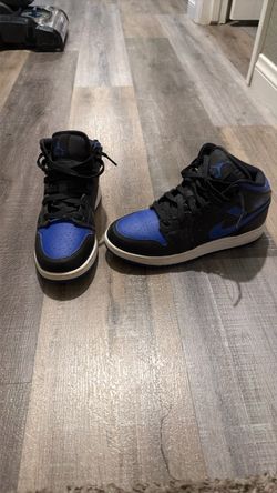 Air Jordan 1 Mid Black Royal Blue Sneakers