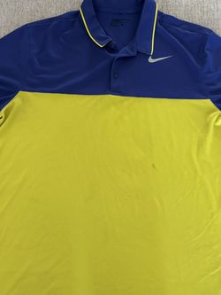 Men’s Nike Golf Standard Fit Dri-Fit XL Blue Yellow As
