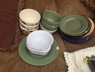 Plates and bowls.