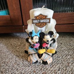 Harley Davidson Disney Mickey And Minnie Mouse Candle