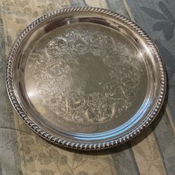 WM Rogers Silver Plated Tray