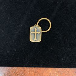 Avery Fleuree Cross Bronze Keychain