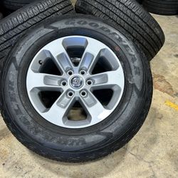 4X OEM 18" Dodge Ram 1500 wheels rims 2672 tires GOODYEAR 90% TREAD 275/65/18