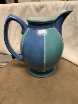 Blue Ceramic Pitcher