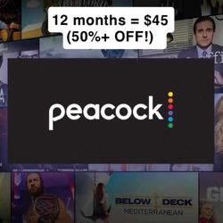 12 MONTHS PEACOCK SUBSCRIPTION 