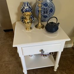 Small White End Table
