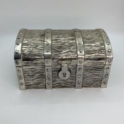 Metal Jewelry Chest Box 