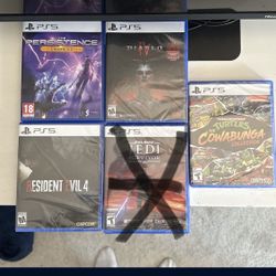 PS5 Games Lot Resident Evil, Diablo IV, TMNT, Persistence 