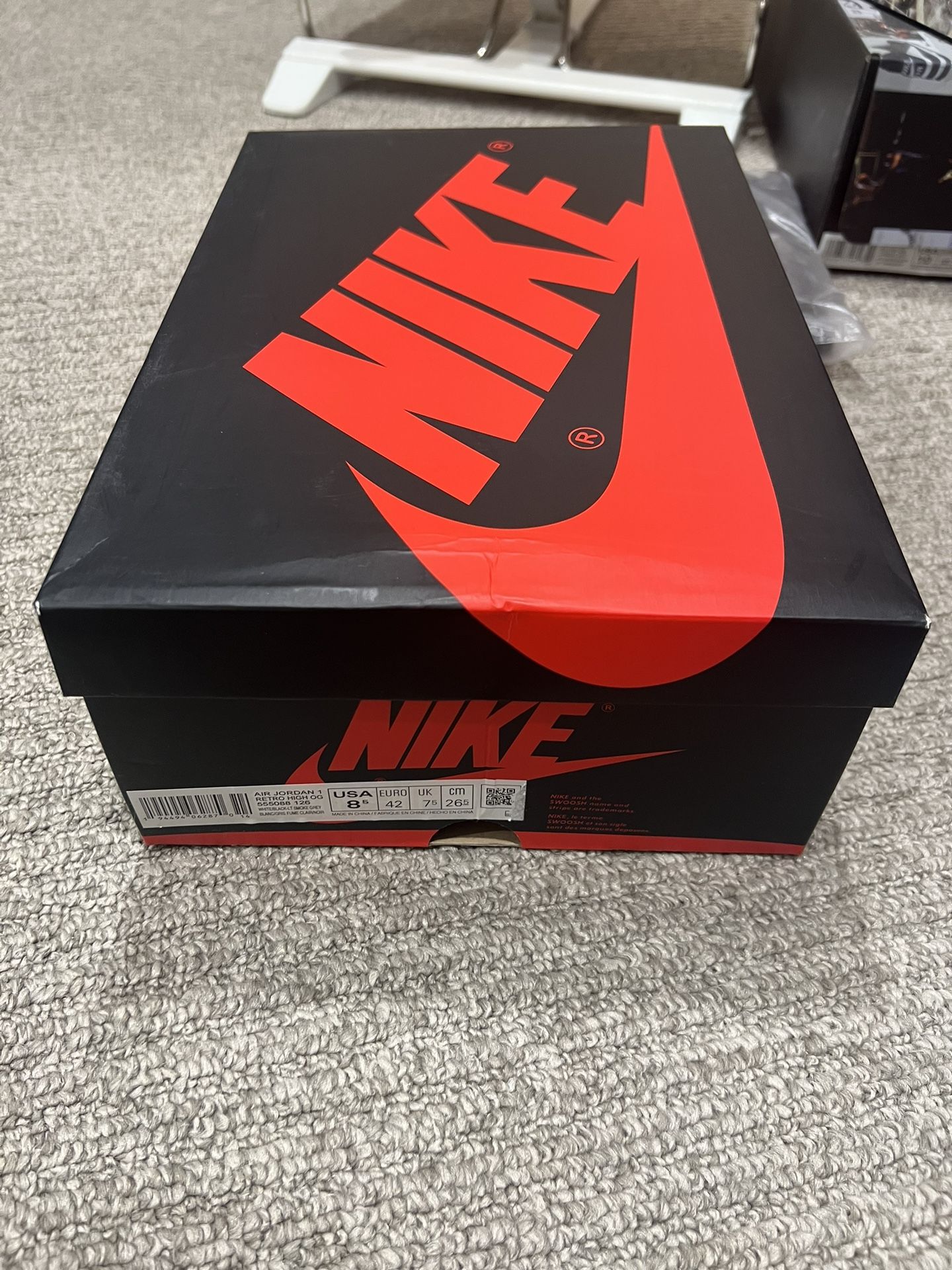 Air Jordan 1 High Smoke Gray 8.5