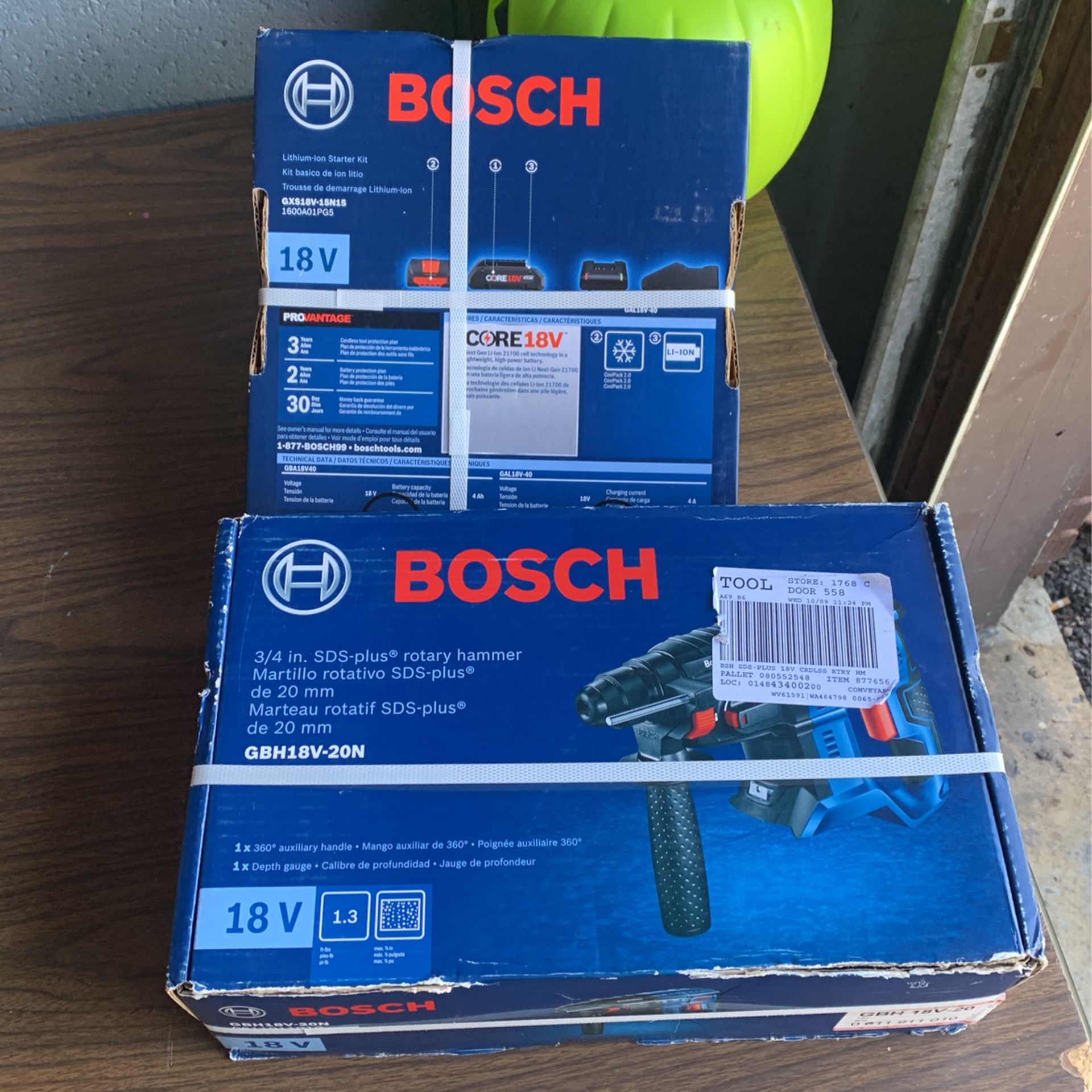 Bosch Sds-plus 3/4 Rotary Hammer And Lithium Ion Starter Kit