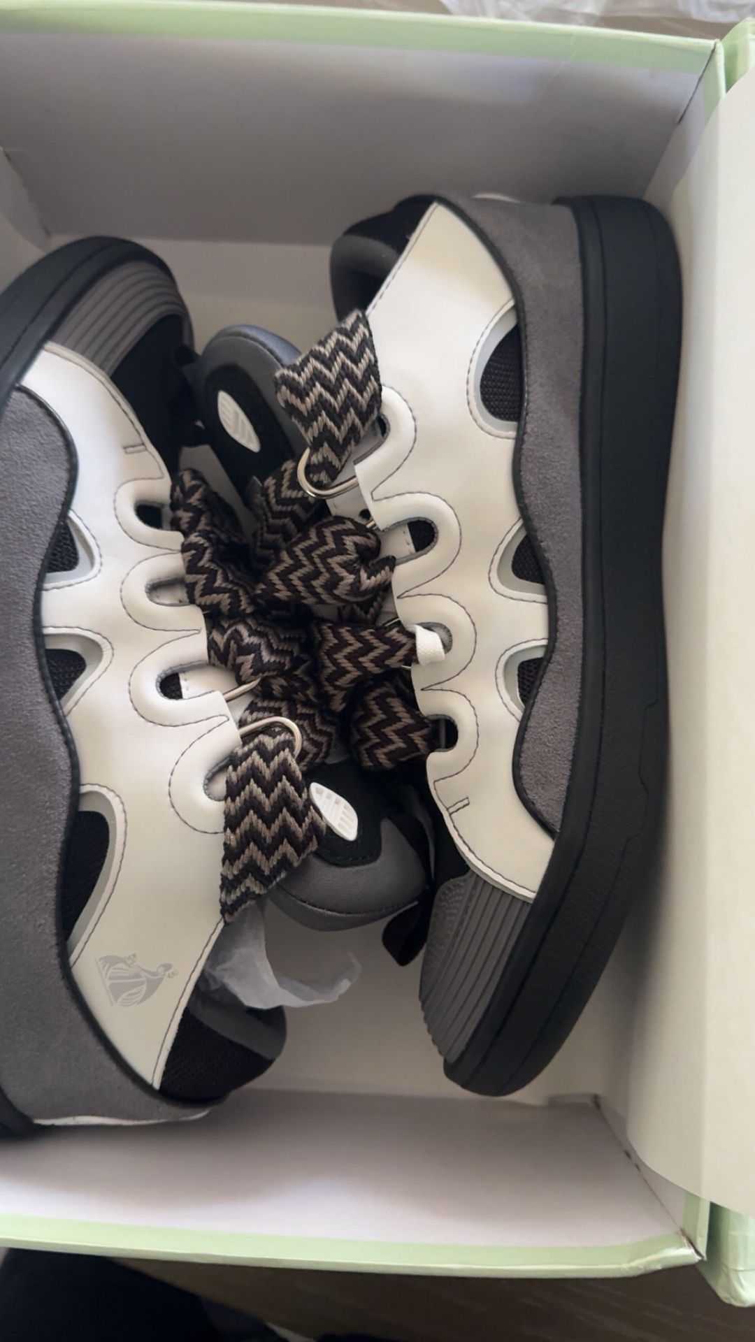 Lanvin Curb Sneakers White Anthracite