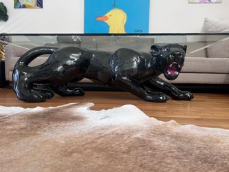 Vintage Panther Coffee Table 1980