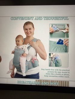 Baby Carrier with Hip Seat and Pockets