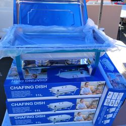 Chafing  Dish Stainless Steel Buffet Set 4 Pieces 11 Quart Complete Chaferb