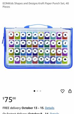 ECR4Kids 40-Piece Paper Punch Set with Case