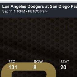 Dodgers At The Padres Sept 11 