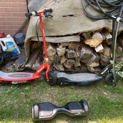 2 Razor Scooters And Saga Play Balance Board