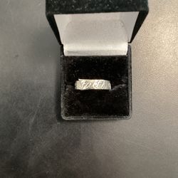 James Avery Script Faith Hope & Love Silver Band Sz 5.5
