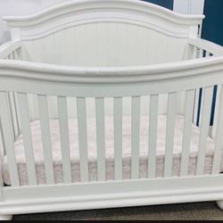 Cuna De Niño De 0 a 6 Años Blanca Con Colchón 