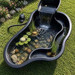 FISH POND WITH PUMP AND WATERFALL 