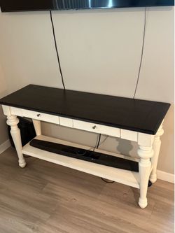 Two-Tone Farmhouse Coffee Table and Console Table Set