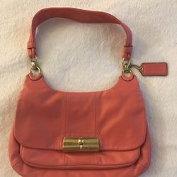 COACH Authentic Shoulder Bag Leather “Hippie Christine” Style 16931 Pink