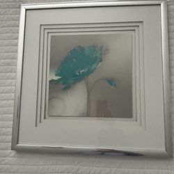 Wall Art Teal And Silver 