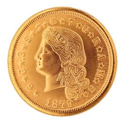 Tribute to America's Most Beautiful Coins - Flowing Hair $4 Gold Piece 1(contact info removed) Replica Coin