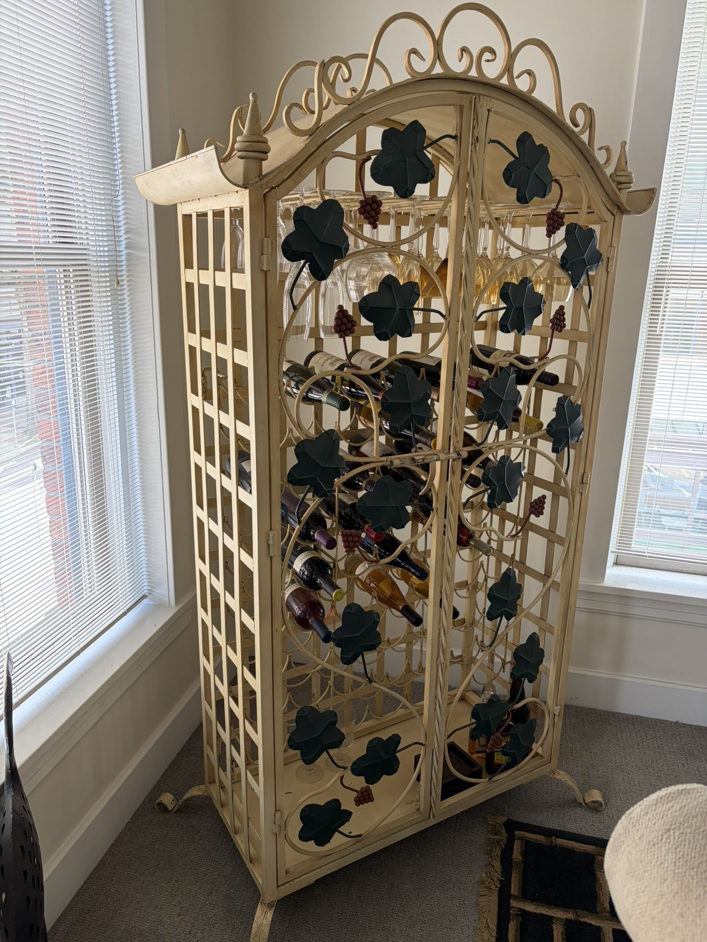 Huge Painted Italian Wine Cabinet