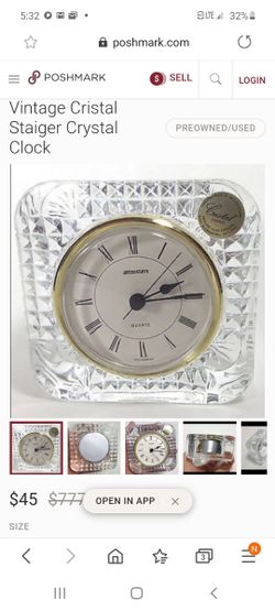 Vintage Staiger Cristal -Crystal Clock