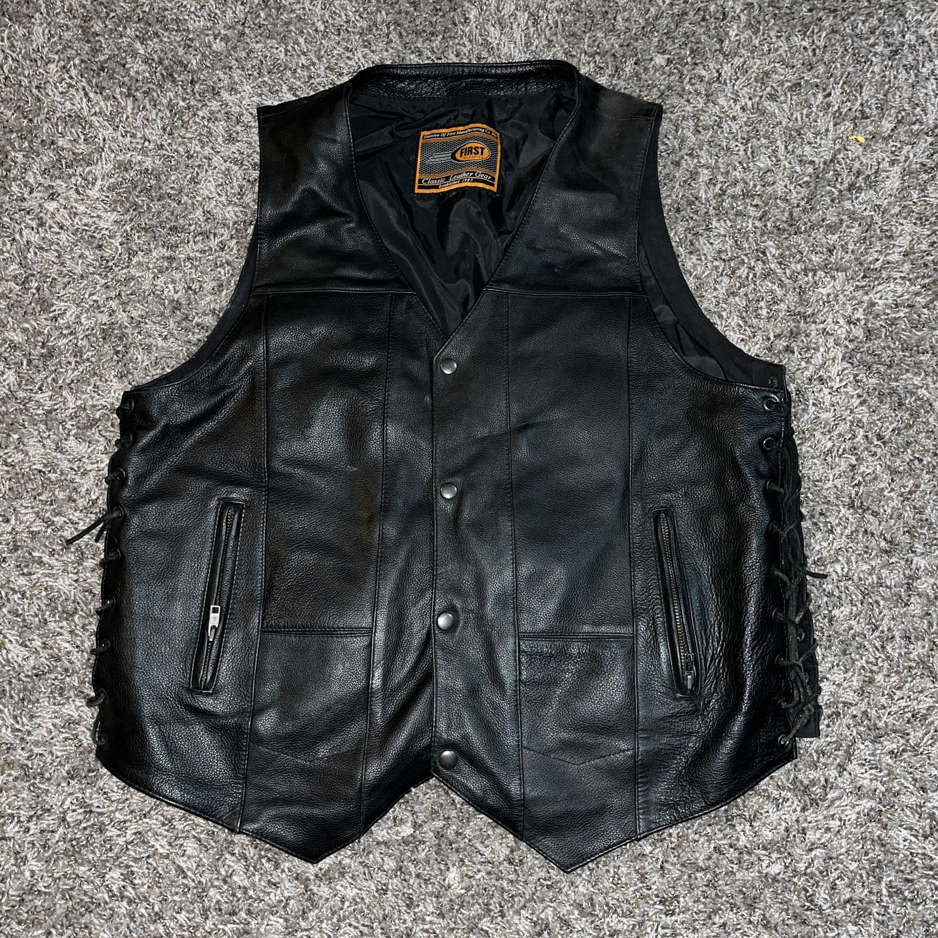 Leather Vest XL