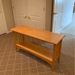 Natural Maple Console And  Coffee Table
