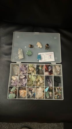 Gem stones and crystals rock collection